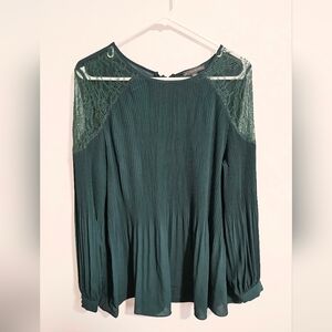 Elegant Green Lace Women's Top